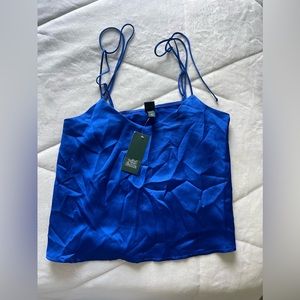 satin silky flowy tank top